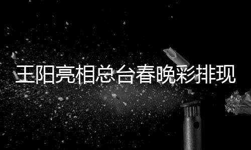 现场王阳总台 用英语春晚彩排亮相流利福送祝