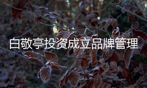 牌管资成字叫白敬白敬亭投亭公立品理公司 司名什么
