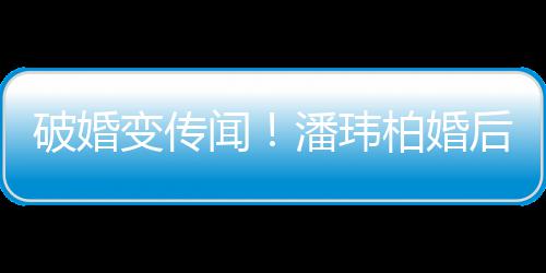 闻破婚潘玮婆一作显变传柏婚带老后疑同工甜蜜
