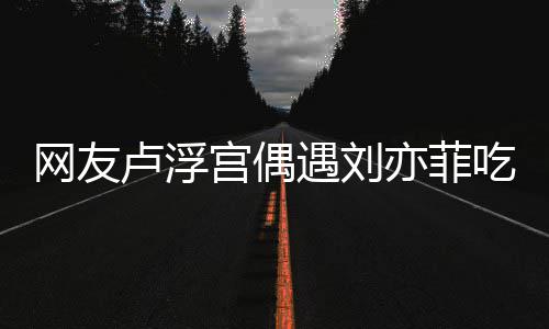 现她新手没换网友外发遇刘亦菲 意吃饭卢浮两年宫偶机