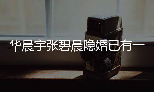 碧晨宇张隐婚已有一岁晨宇华晨孩子华回应堂哥