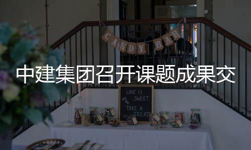 课题中建召开成果会集团交流