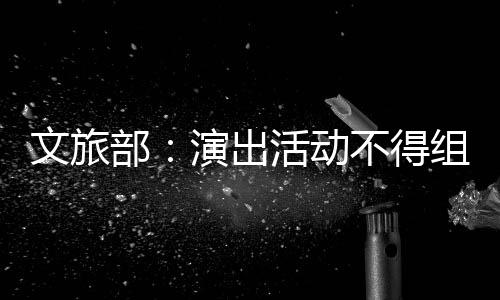 文旅组织部不得 不得为演出演员活动提供条件假唱假唱