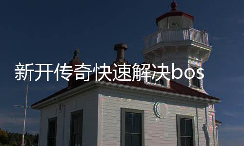 新开快速传奇寒荒海兽攻略解决