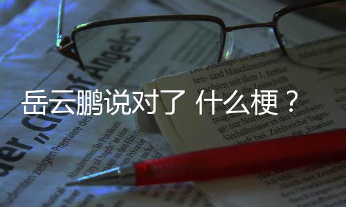 么梗为鹏说爆红对了岳云岳云鹏出自了什说对什么什么节目