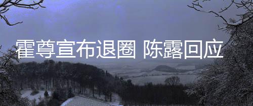 宣布你现在说应言茶语 陈此茶霍尊话如退圈露回