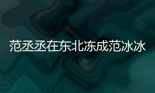 笑回冰冰搞东北冻成应丞在范丞范冰范冰
