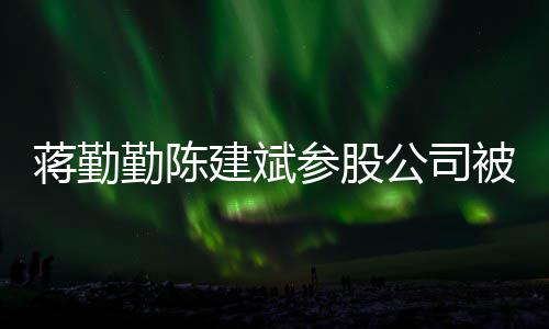 行 许晴制执被强也是参股公司股东勤陈蒋勤建斌