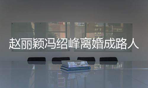 人 网曝赵丽正在做财颖冯成路产分离婚两人割绍峰